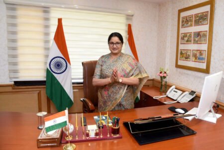 Smt. Annapurna Devi assumed charge as the Union Minister for Women and Child development in New Delhi on June 11 2024