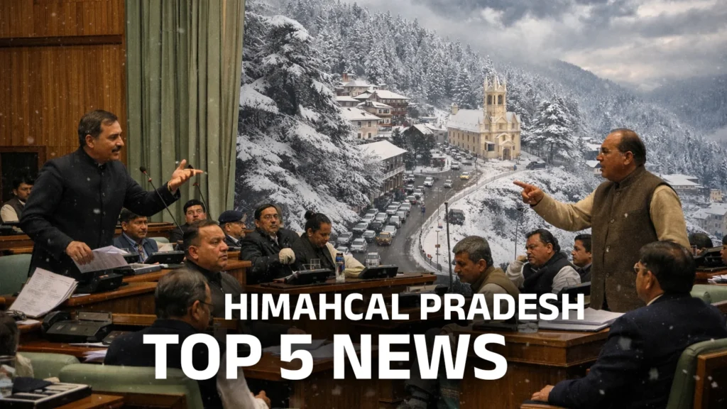 Top 5 Himachal News Today: Weather Alert, Sukhu-Jairam Clash Himachal Pradesh top news including snowfall weather and assembly session debate