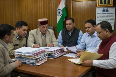 Himachal Panchayat Election Roster Expected After March 22 Himachal Pradesh officials reviewing files related to new gram panchayat formation before panchayat election roster announcement