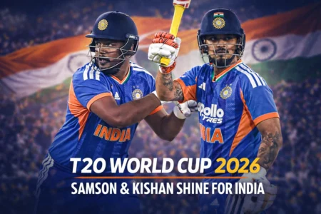 Samson and Kishan Key to India’s T20 World Cup Campaign Indian cricketers Sanju Samson and Ishan Kishan batting during the ICC T20 World Cup 2026